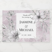 Dreamy Floral | Étiquette Mariage de vin mousseux (Étiquettes simples)