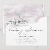 Dreamy Floral | Invitation Baby shower (Devant / Derrière)