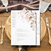 Dreamy Foliage Mariage Menu V2 Blush Pink ID817