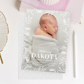 Dreamy Foliage Moderne Faire-part de naissance béb