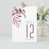 Dreamy Foliage Numéro de table Bourgogne ID817 (Debout devant)