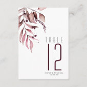 Dreamy Foliage Numéro de table Bourgogne ID817 (Dos)