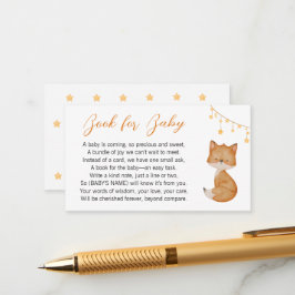 Dreamy Fox Baby shower Boek aanvraag Informatiekaartje