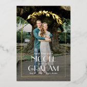 Dreamy Frame FOIL Wedding Enregistrer La Carte Dat (Recto)