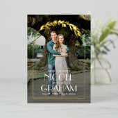 Dreamy Frame FOIL Wedding Enregistrer La Carte Dat (Debout devant)