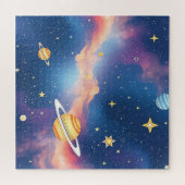 Dreamy Galaxy Planets Stars Pattern Legpuzzel (Horizontaal)