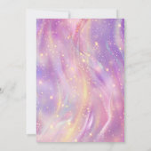 Dreamy Galaxy Unicorn 3ème anniversaire Invitation (Dos)