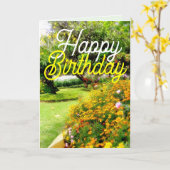 Dreamy Garden of Flowers Carte d'anniversaire (Fleur jaune)