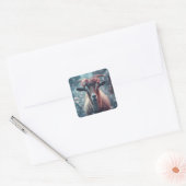 Dreamy Goat Art Vierkante Sticker (Envelop)
