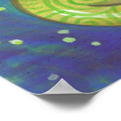 Dreamy Green Dragon Poster d'art imaginaire tourbi (Coin)