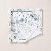 Dreamy Greenery Motif Green/Blue ID817 (Gant de toilette)