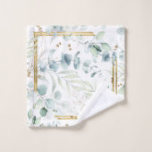 Dreamy Greenery Motif Green/Gold ID817 (Gant de toilette)