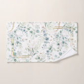 Dreamy Greenery Motif Green/Gold ID817 (Serviette à main)