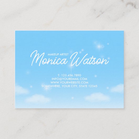 Dreamy Heart Cloud Sky Visitekaartje (Achterkant)