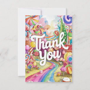 Dreamy Little Candyland carte de remerciements