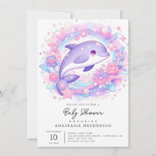 Dreamy Little Dolphin Baby shower Kaart