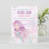 Dreamy Little Mermaid Princess Invitation d'annive (Debout devant)