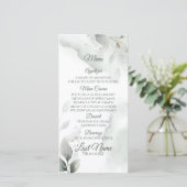 Dreamy Mariage Menu Aquarelle Verdure (Debout devant)