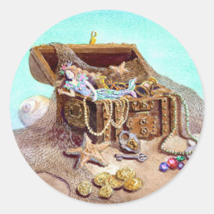 DREAMY MERMAID by SHARON SHARPE Ronde Sticker