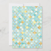 Dreamy Mermaid Invitation de fête d'anniversaire (Dos)