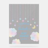 Dreamy Moon and Stars Neutral Baby shower Welcome (Recto)