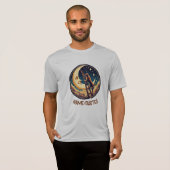 Dreamy Moon & Dog Climbing Ladder T-shirt (Voorkant volledig)