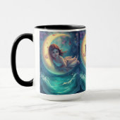 Dreamy Moon Girl Mug Design | Cute Baby Moon Art | (Gauche)