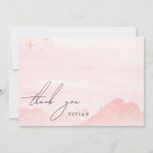 Dreamy Mountain Watercolor Blank Carte de remercie (Devant)