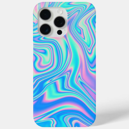 Dreamy Neon Swirls iPhone 15 Pro Coque (Verso)