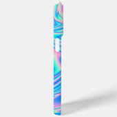 Dreamy Neon Swirls iPhone 15 Pro Coque (Verso / Droite)