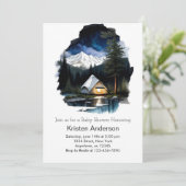 Dreamy Night Sky Adventure Baby shower Kaart (Staand voorkant)