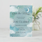 Dreamy Night Sky Baby Boy Shower Invitation (Debout devant)
