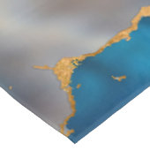 Dreamy Ocean Blue and Gold Tafelkleed (Gekanteld)