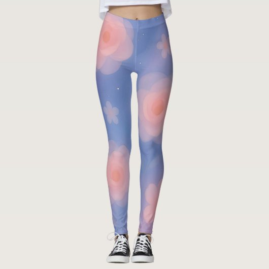 Dreamy Pastel Galaxy Art Leggings (Voorkant)