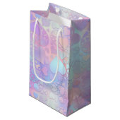 Dreamy Pastel Holographic Heart Cloud Pattern Klein Cadeauzakje (Voorkant Gekanteld)