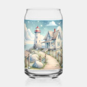 Dreamy Pastel Lighthouse by the Sea (Verso)