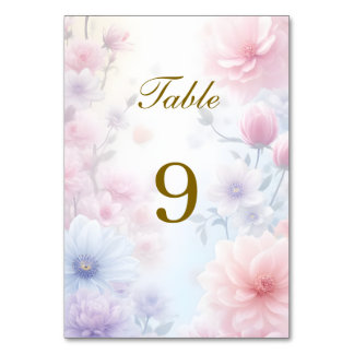 Dreamy Pink Blue Watercolor Fantasy Floral Fine Kaart