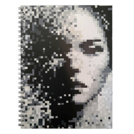 Dreamy Pixel Silhouette in Soft Shades Notitieboek