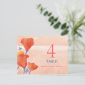Dreamy Poppy Mariage de champ Numéro de table (Debout devant)