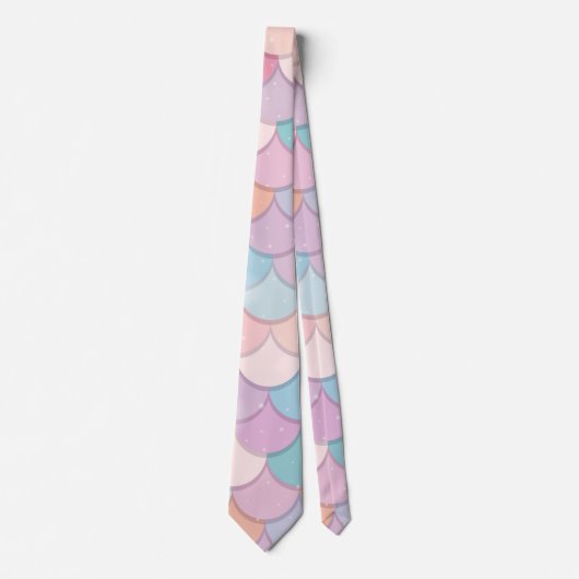 Dreamy Rainbow Fish Scale Stropdas (Voorkant)