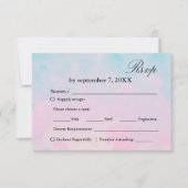 Dreamy Rainbow Unicorn watercolor Rsvp  (Devant)