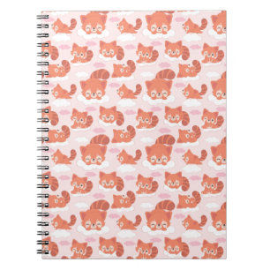 Dreamy Red Panda Spiral Carnet photo