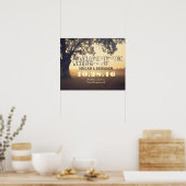Dreamy Rustic Tree Lights Affiche de bienvenue Mar (Cuisine)
