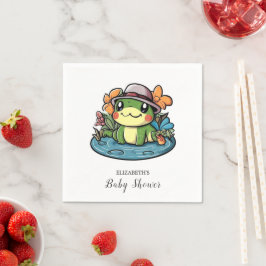 Dreamy Simple Frog Baby shower Servet