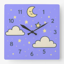 Dreamy Sky – Baby Room Muurklok Ontwerp