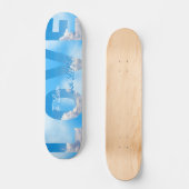 Dreamy Sky LOVE Typography Romantic Skateboard (Voorkant)