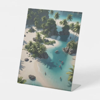 Dreamy snorkel spot reclamebord met voetstuk