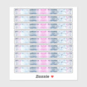 Dreamy Spring Bridal Shower Straw Flag Stickers (Feuille)