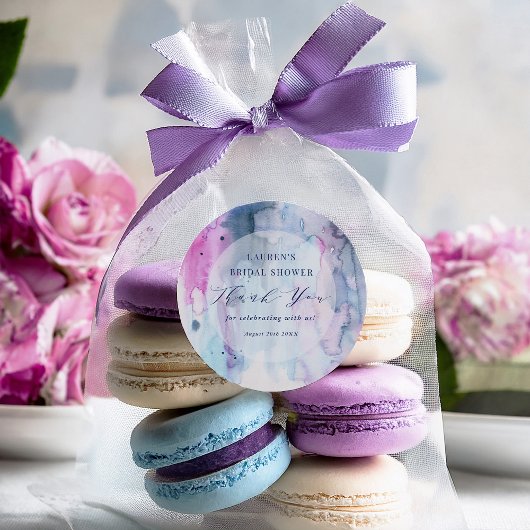 Dreamy Spring Bridal Shower Thank you Stickers