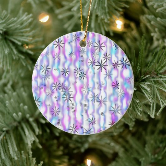 Dreamy Starburst Waves Pattern Keramisch Ornament (Boom)